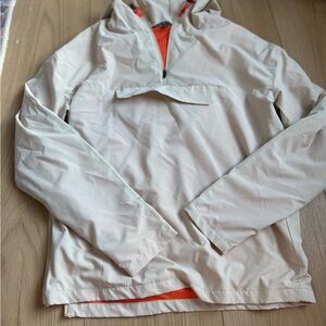 Amazon Essentials Tan Jacket with Orange Accents